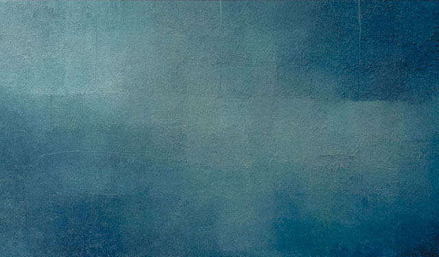 "Rain and Ocean" Oil on linen, 42in x 72in, 1999