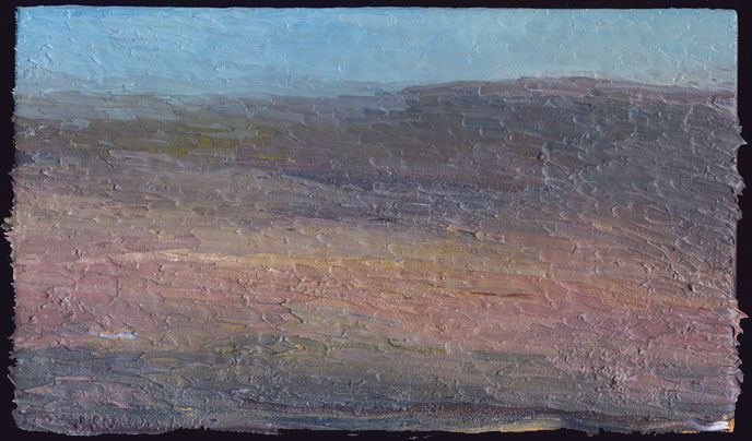 "Heath #2" Oil on Panel, 6 1/2 in x 11 in, 2001