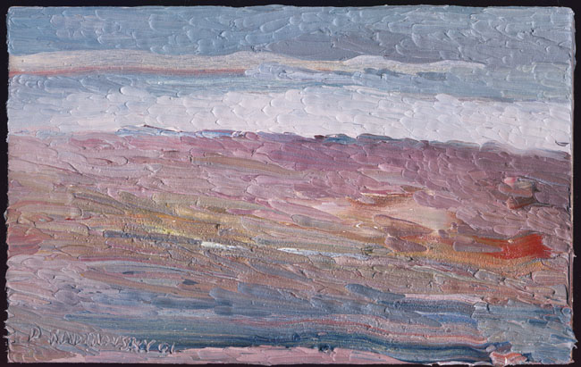 "Heath #5" Oil on Panel, 5 1/2 in x 8 5/8 in, 2001